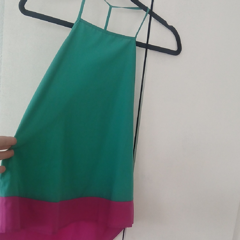 Green and Pink Women's Tank Top